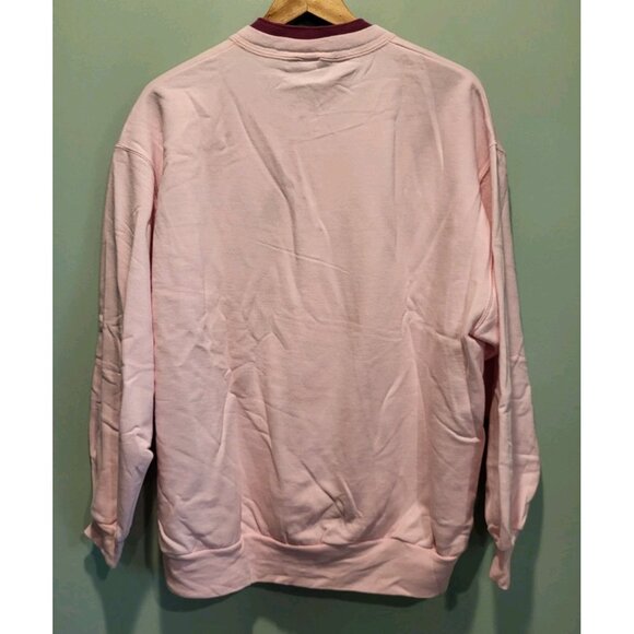 Vtg Top Stitch By Morning Sun Pink 1/4 Zip Embroidered Butterfly Sweatshirt 1X - Picture 5 of 9
